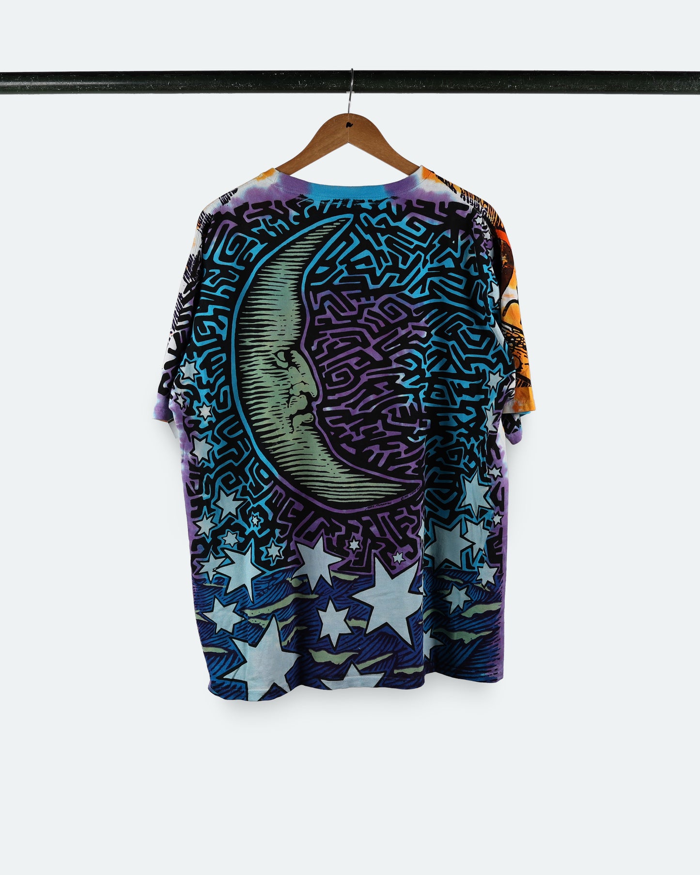 Vintage Sun/Moon AOP *Liquid Blue
