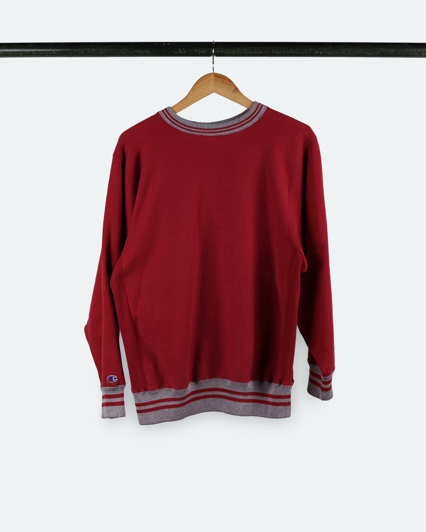 90s Red Embroidered Reverse Weave Champion