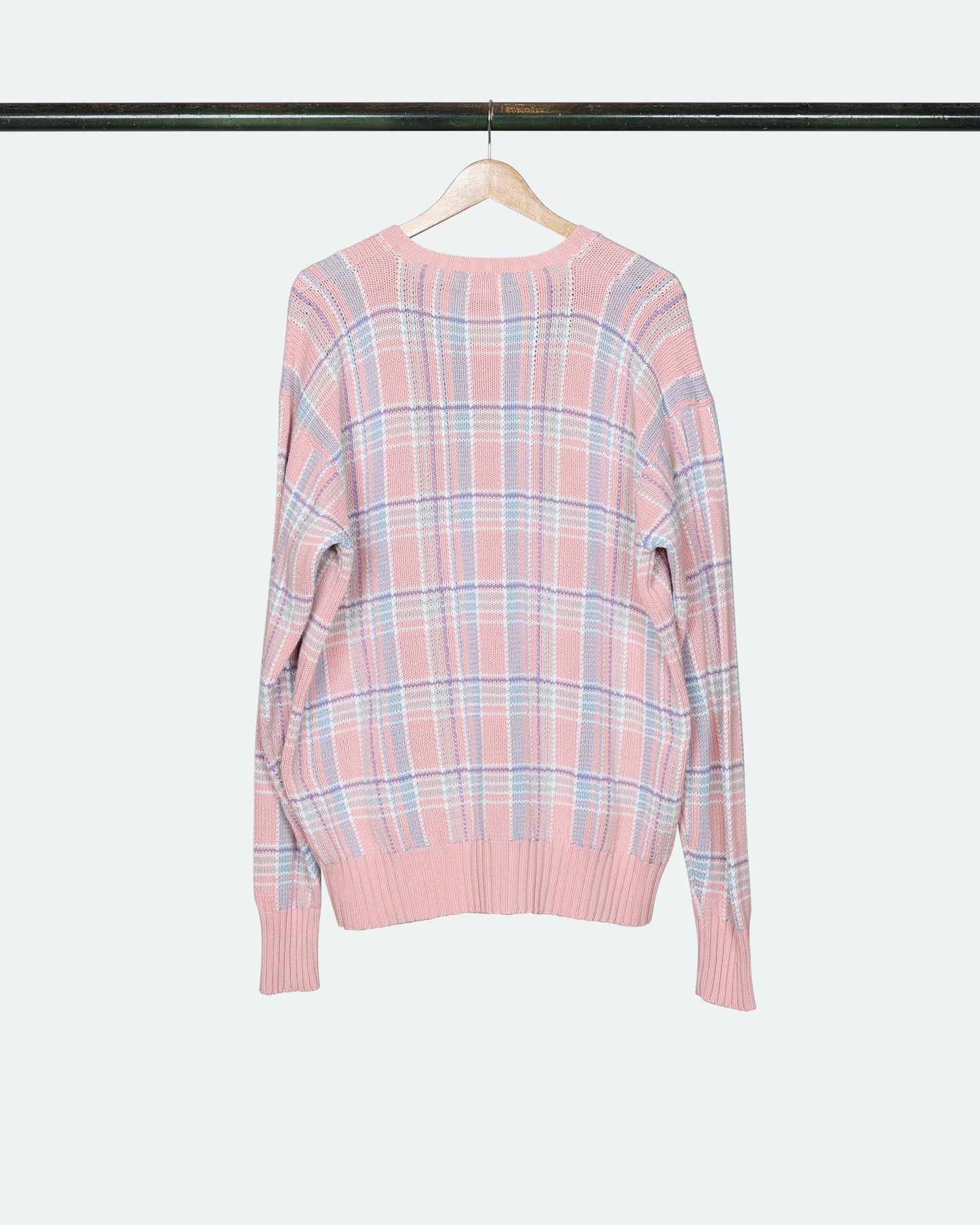90s Polo Plaid V-Neck Sweater