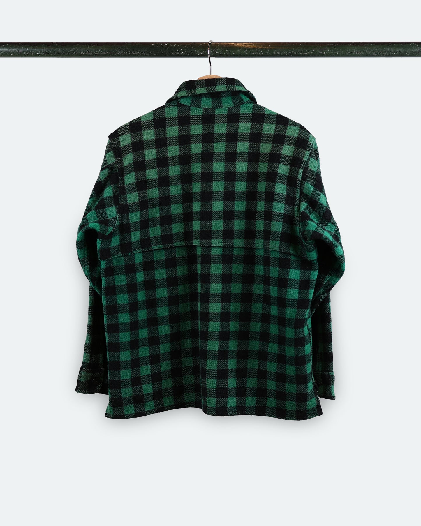 70s Johnson Green and Black Flannel
