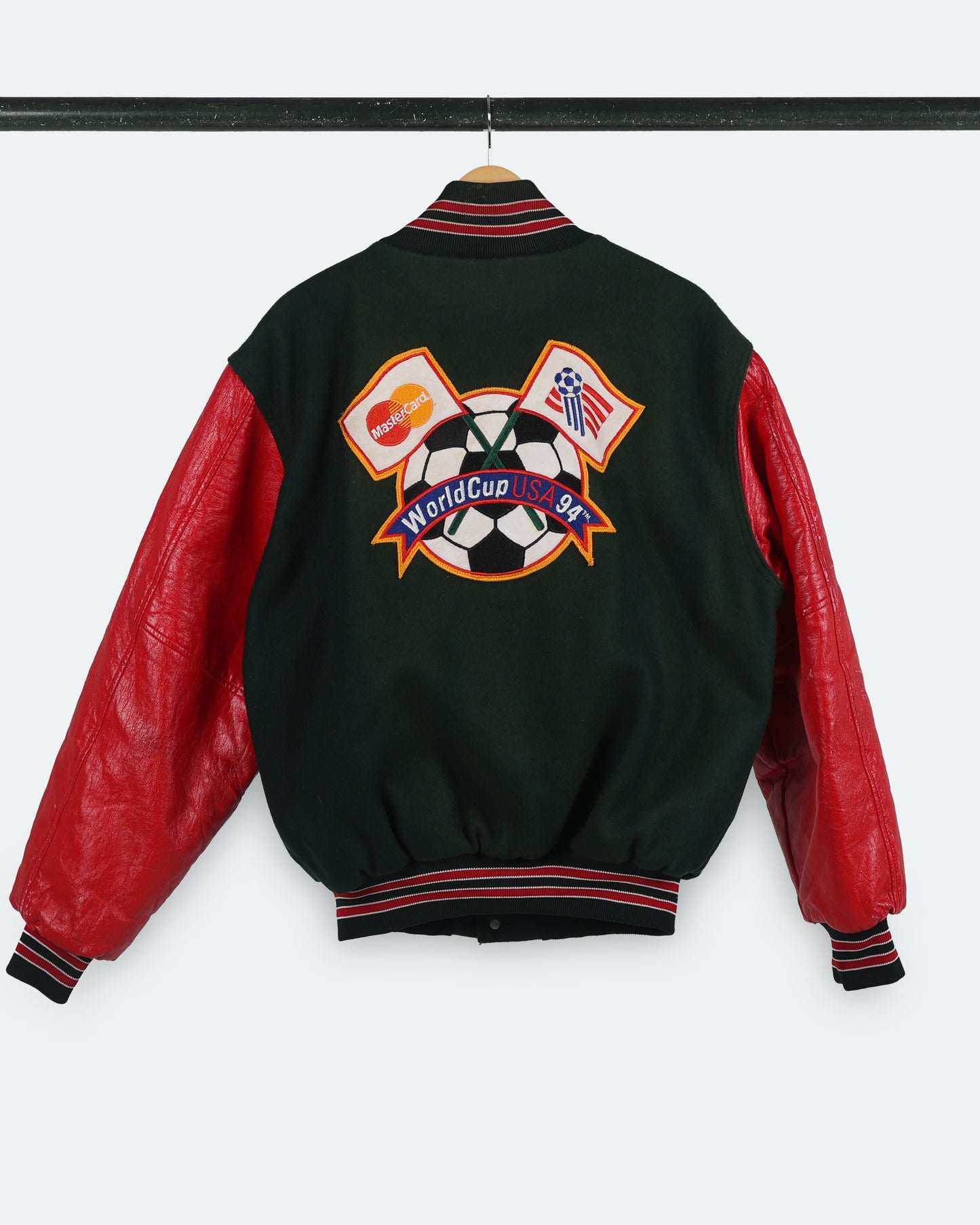 1994 World Cup USA Leather Sleeve Varsity Jacket