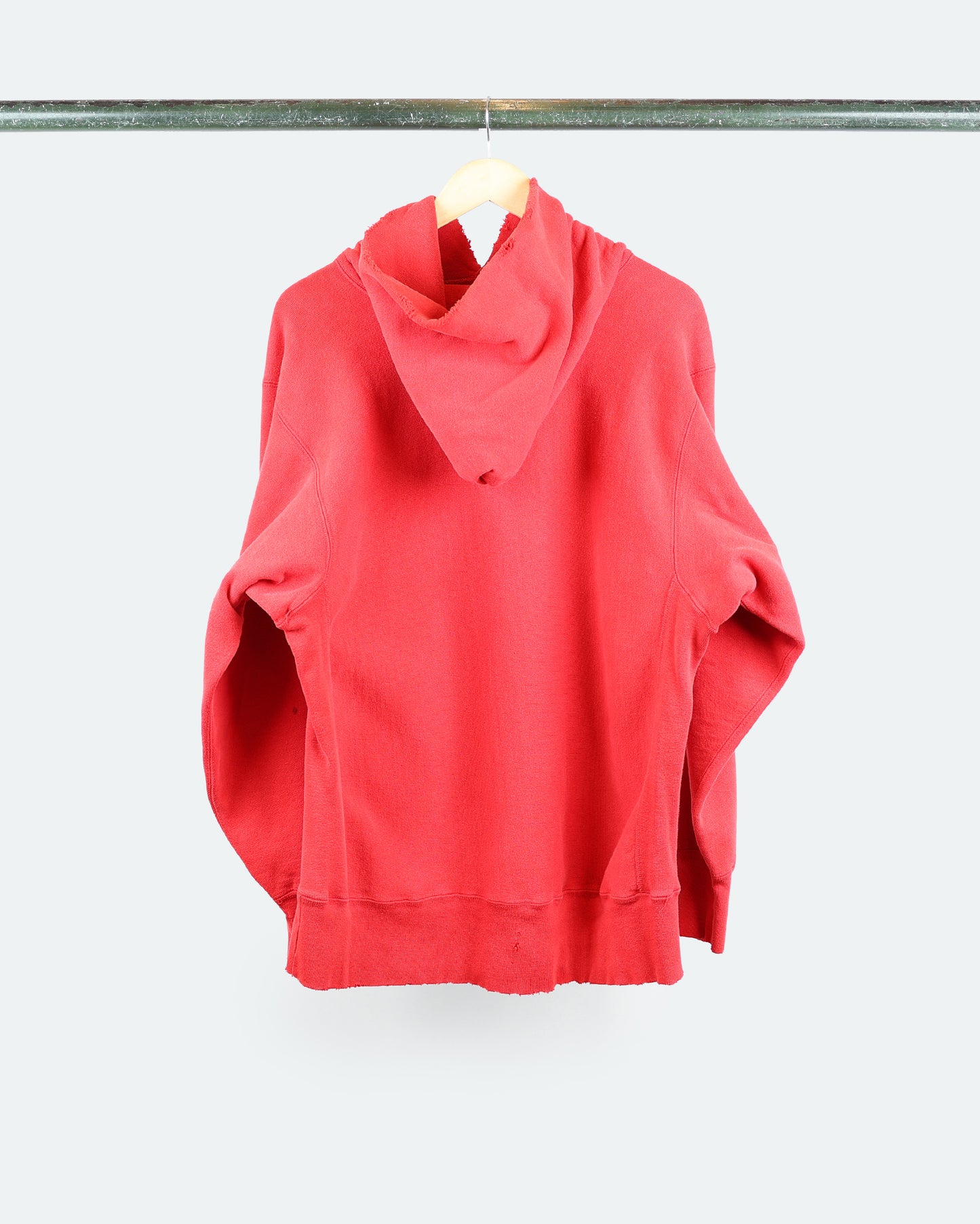 80s Reverse-Weave Red Hoodie