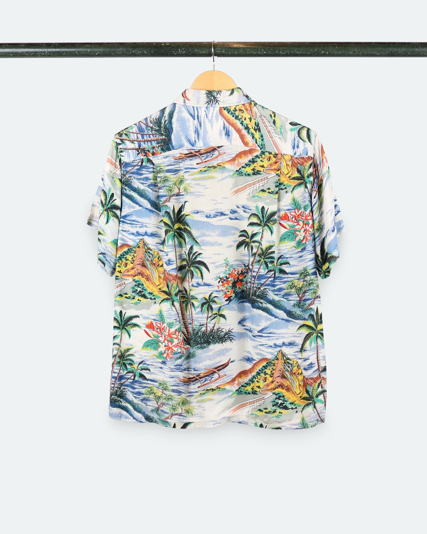 40s 'Bridge & Boat' Aloha Shirt