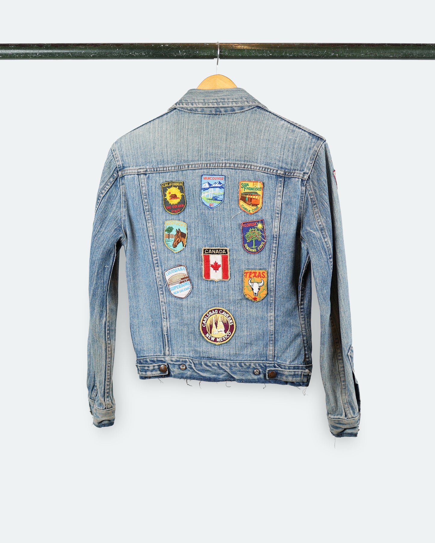 Vintage *Travel Patched Denim Jacket
