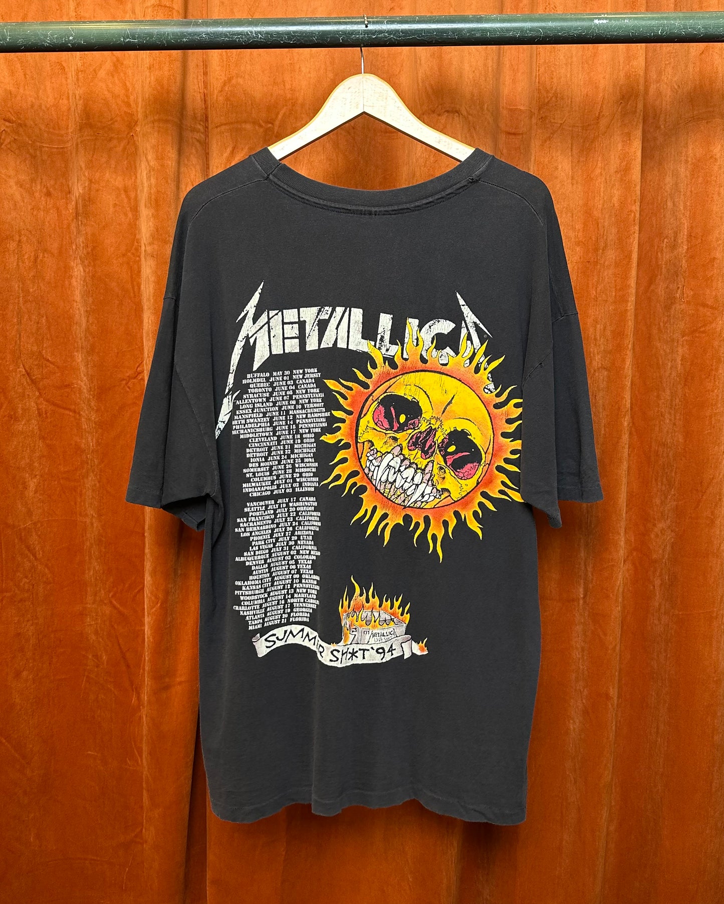 Metallica Pushead Flaming Skull