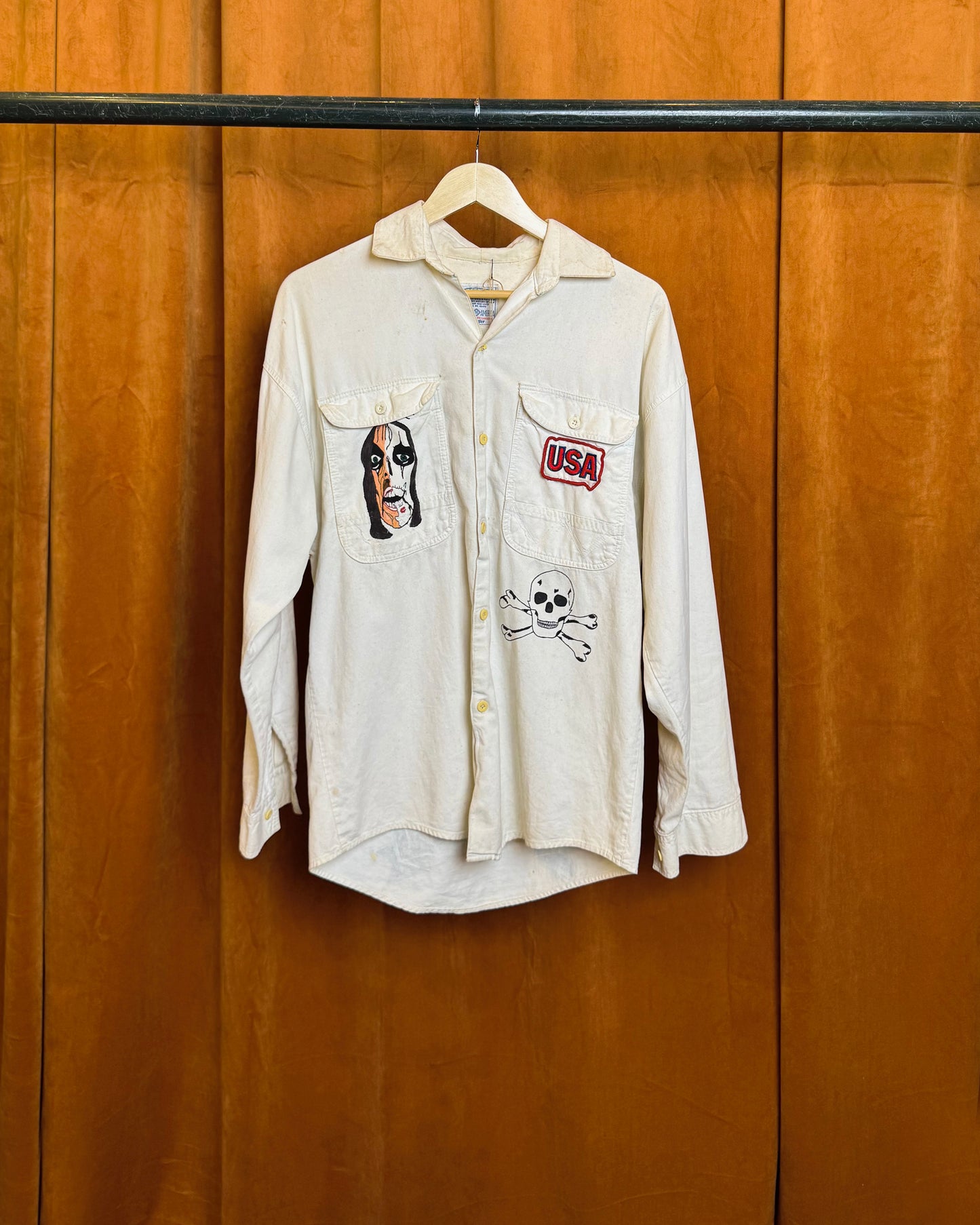 80s Hand Painted Metal Shirt