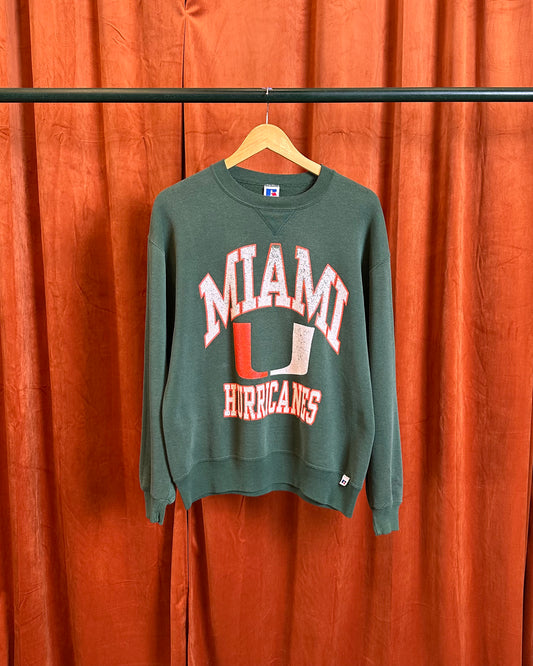90s Russell University of Miami Hurricanes Crewneck