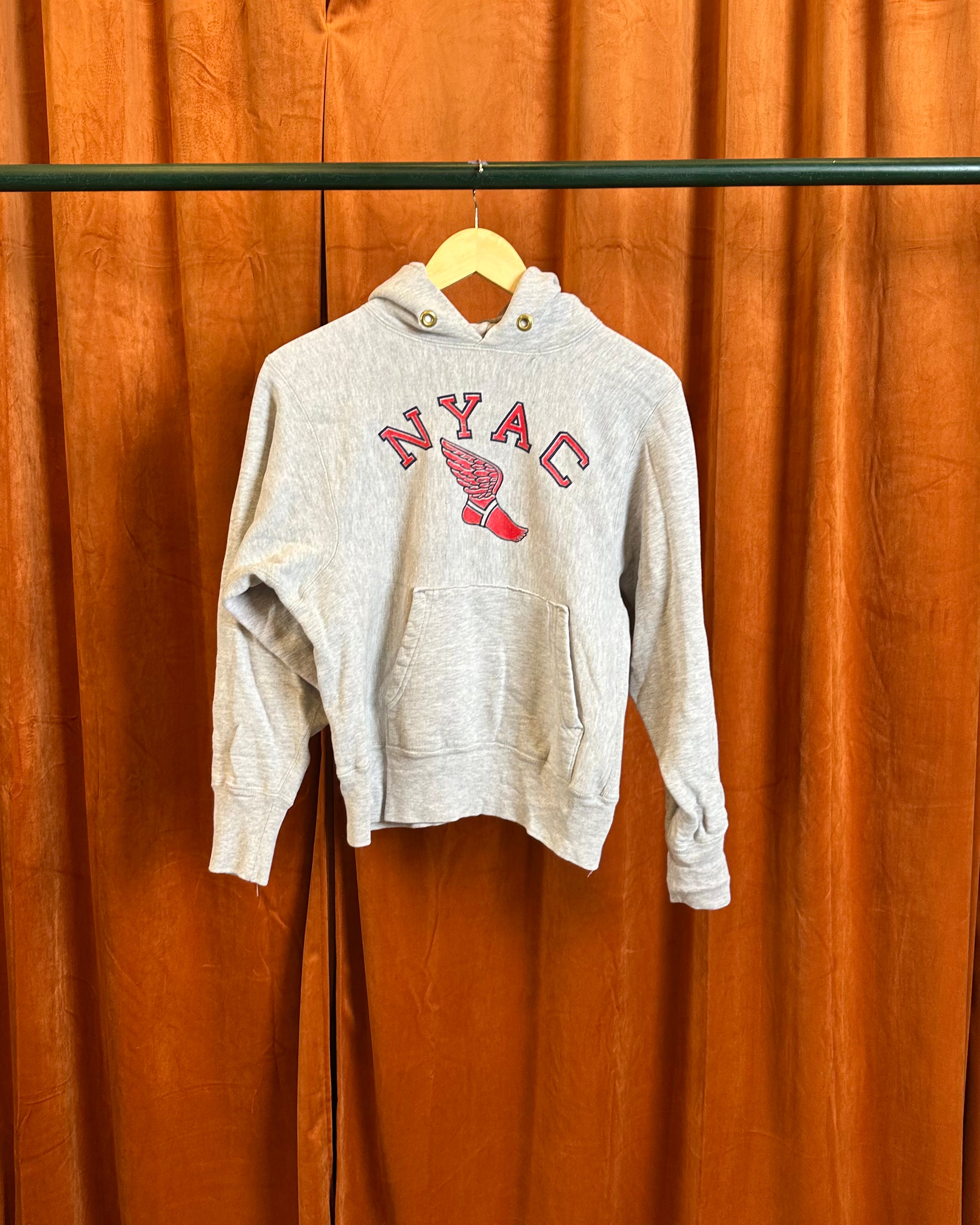 80s NYAC Champion Reverse-Weave Hoodie – RESERVED MIA