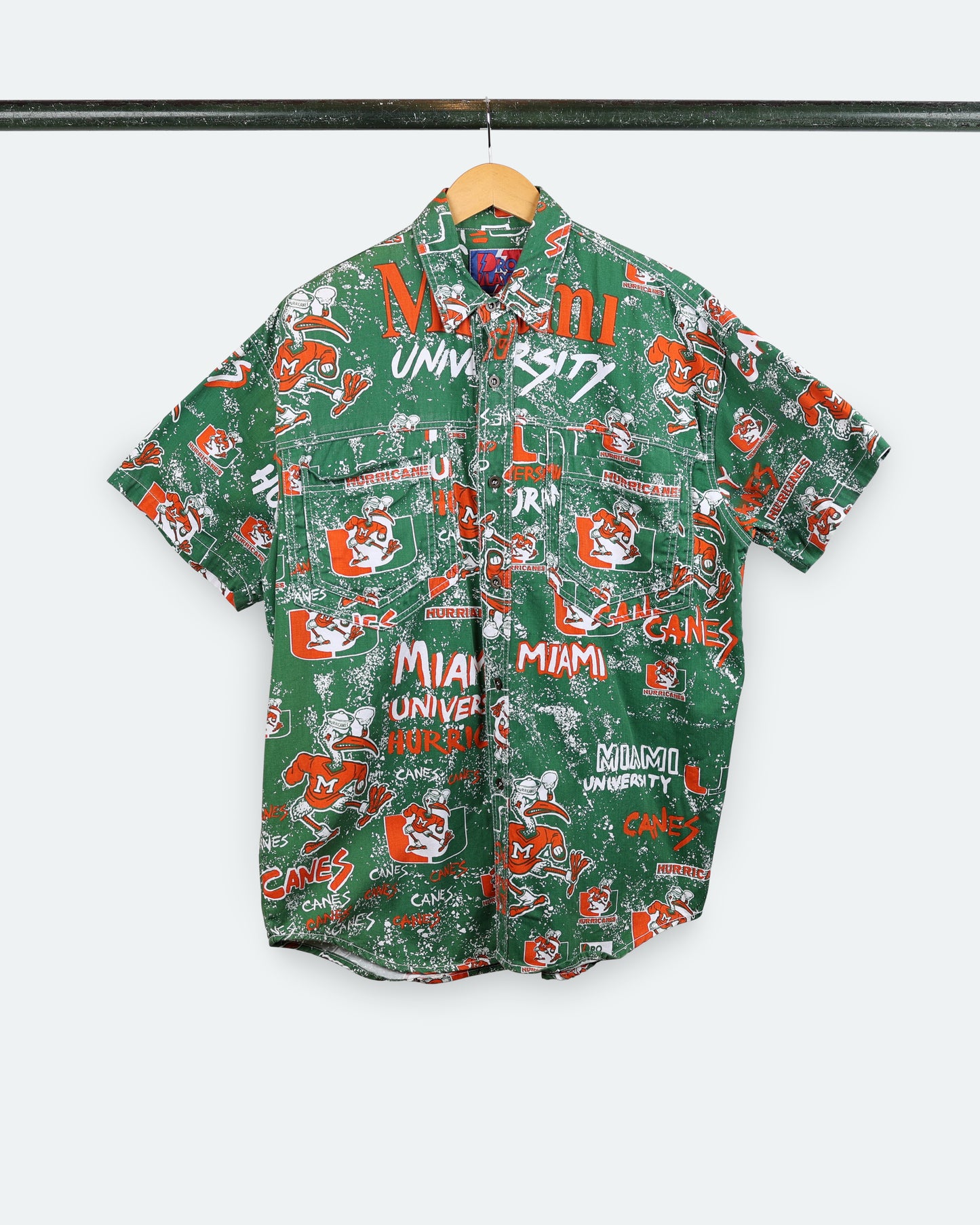 90s Miami Hurricanes AOP Button Up