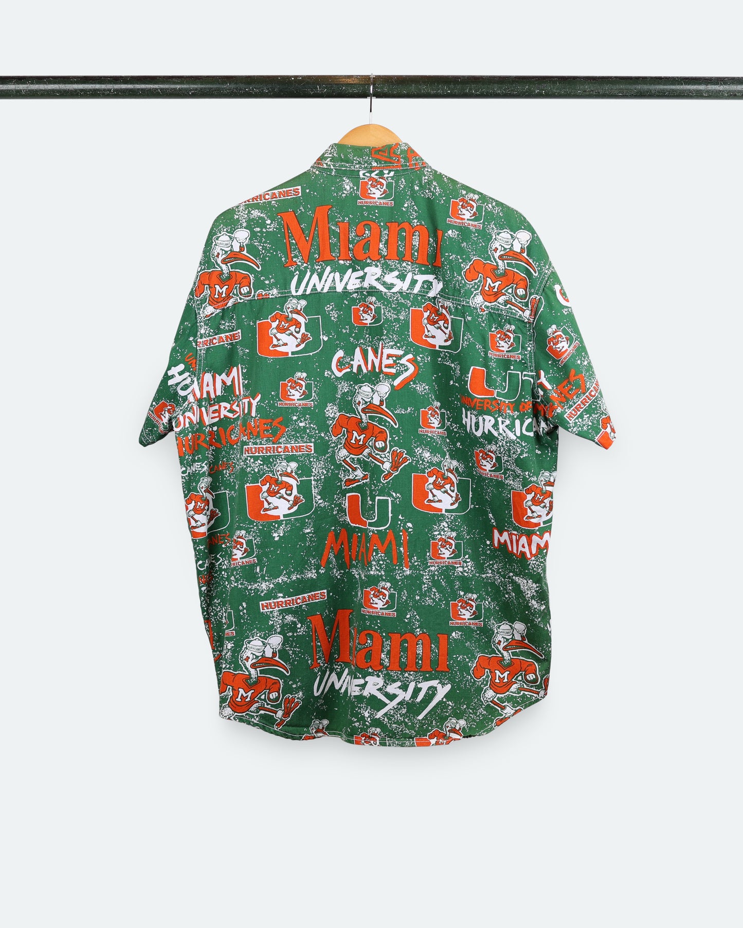 90s Miami Hurricanes AOP Button Up