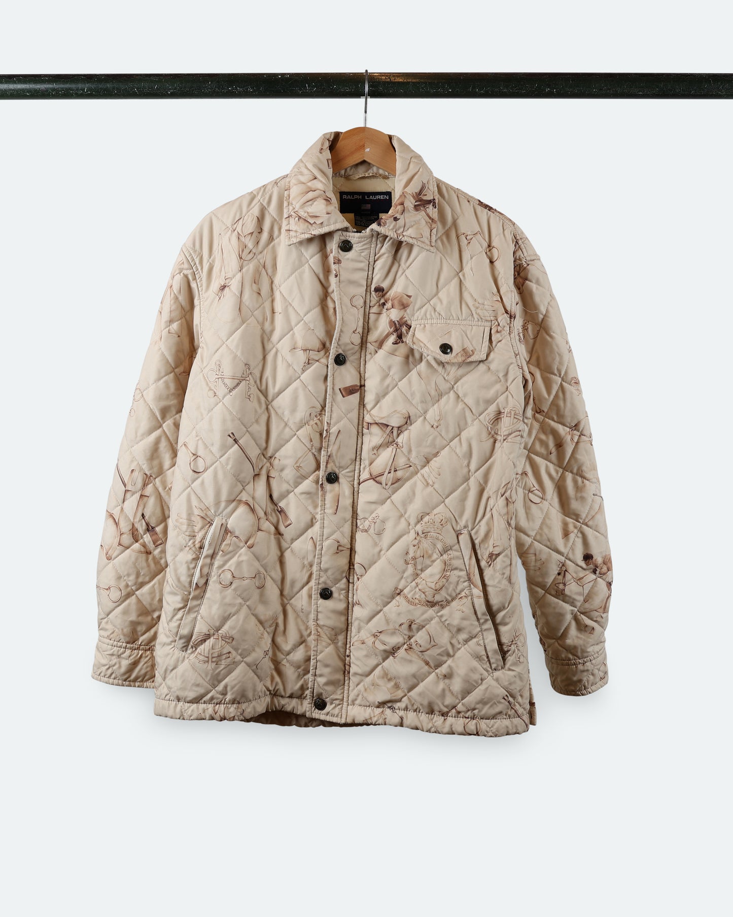 90s Polo Equestrian Quilted Barn Jacket