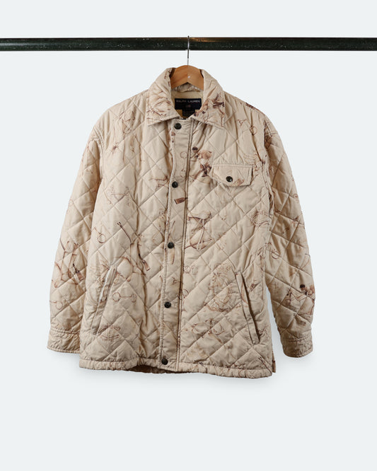 90s Polo Equestrian Quilted Barn Jacket