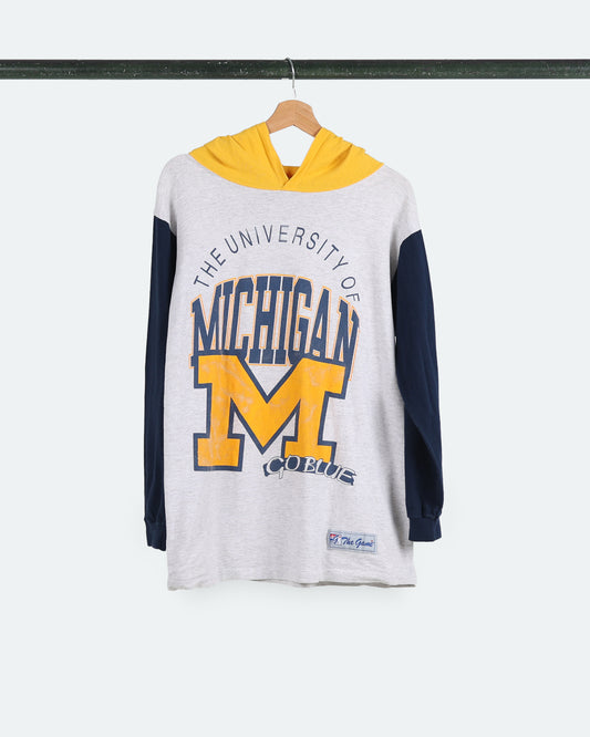 90s U of Michigan Hooded L/S