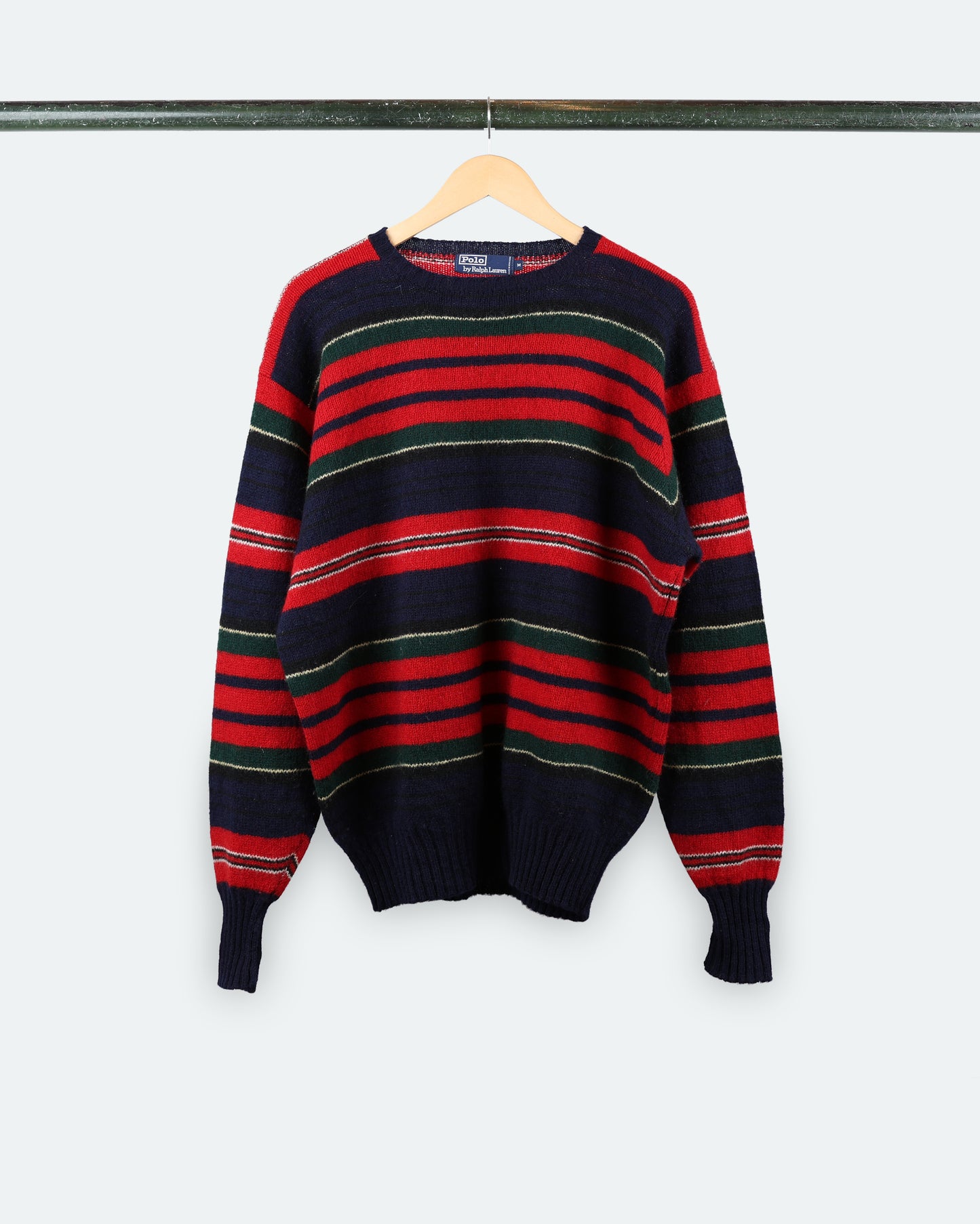 90s Polo Striped Lambswool Sweater