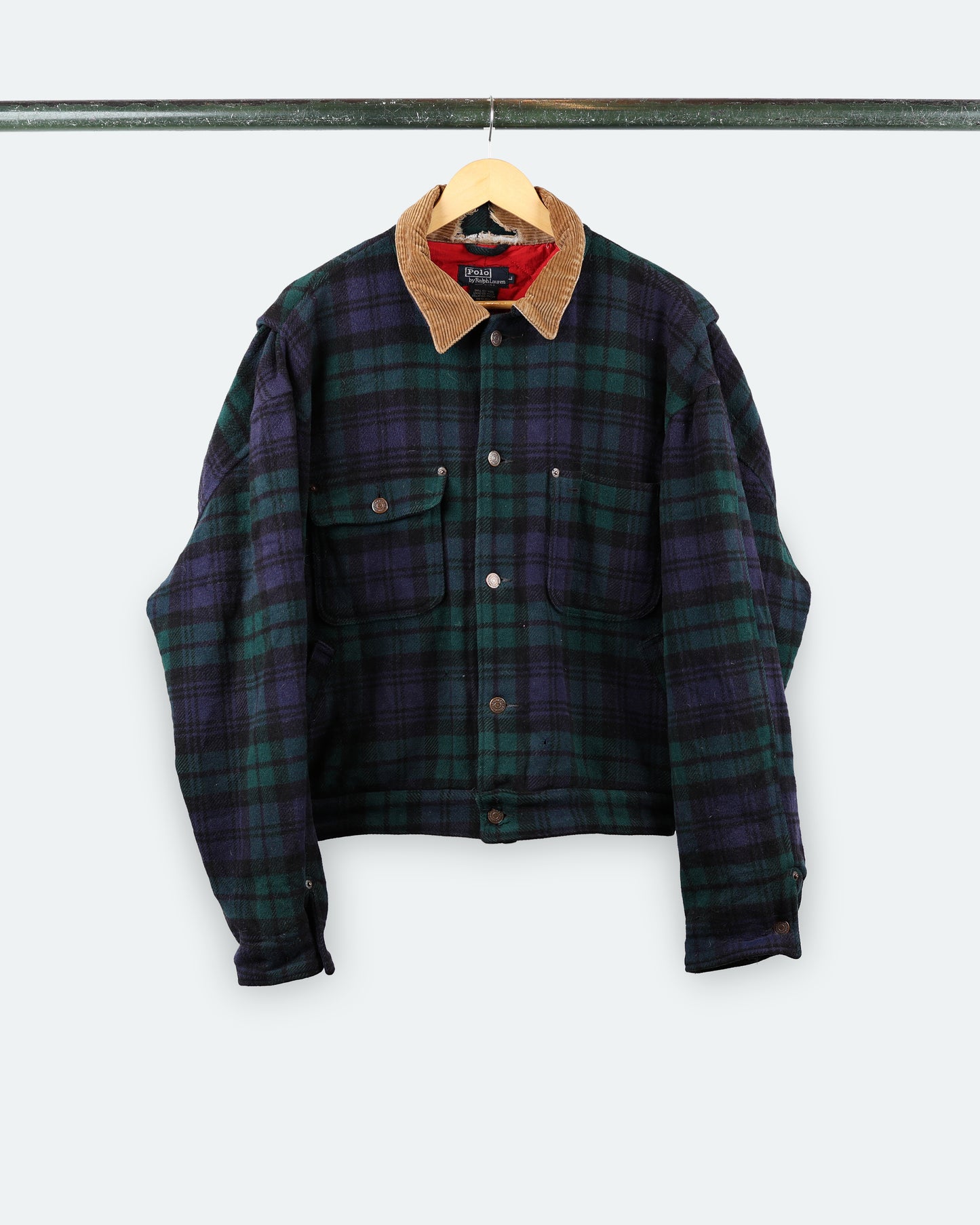 80s Polo Plaid Quilt-Lined Jacket