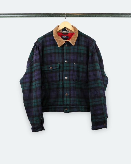 80s Polo Plaid Quilt-Lined Jacket