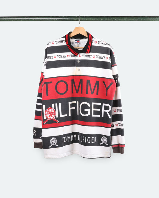 Vintage Tommy Hilfiger Rugby Polo AOP