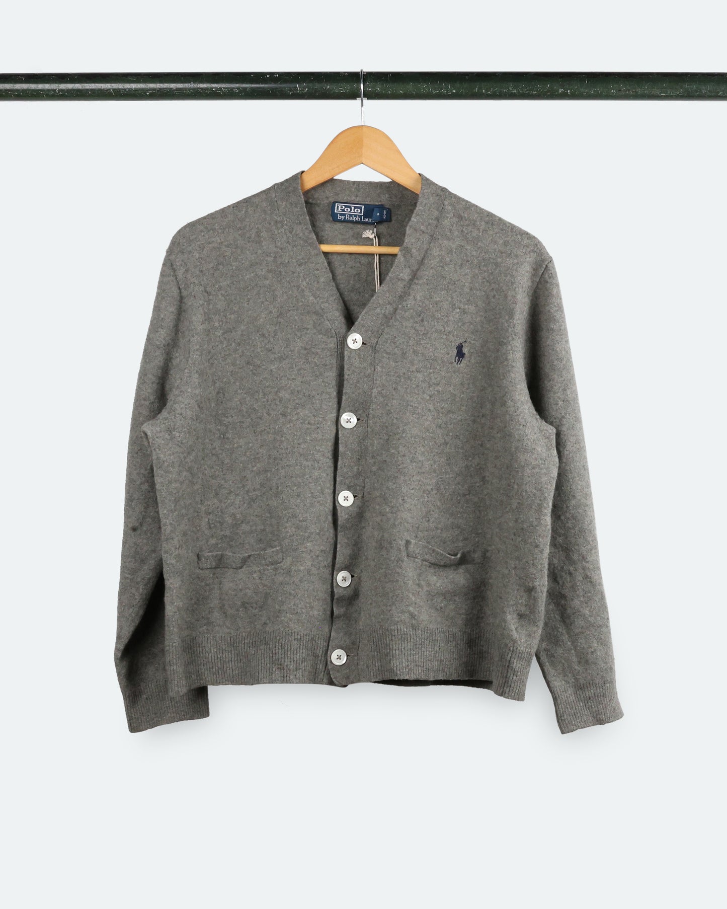 90s Polo R.L. Grey Wool Cardigan