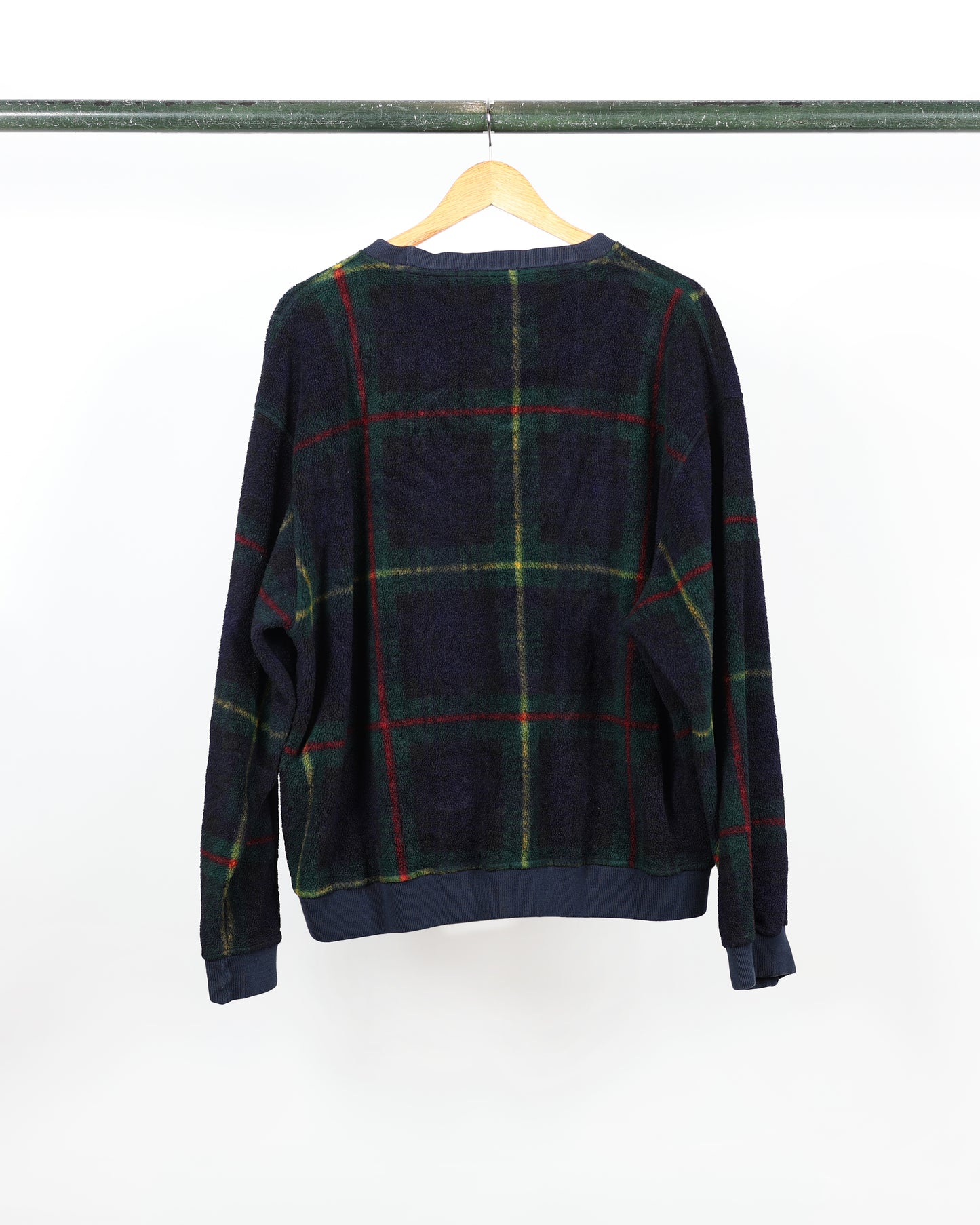 90s Polo Sport Plaid Fleece Pullover