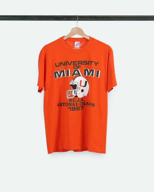1987 University of Miami Champs Tee