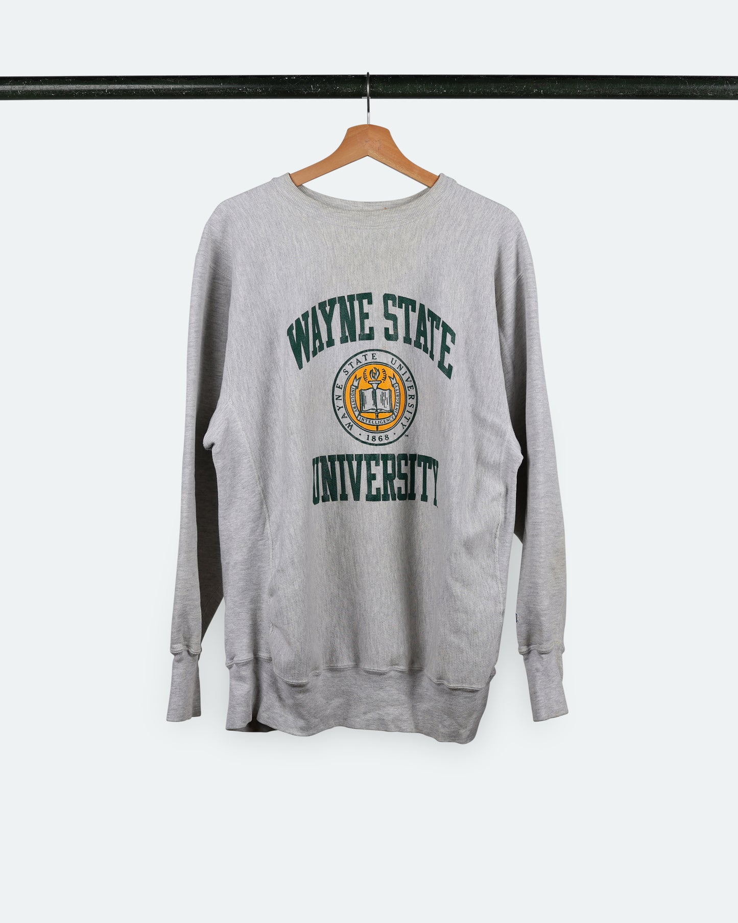 90s Reverse-Weave Wayne State Crewneck