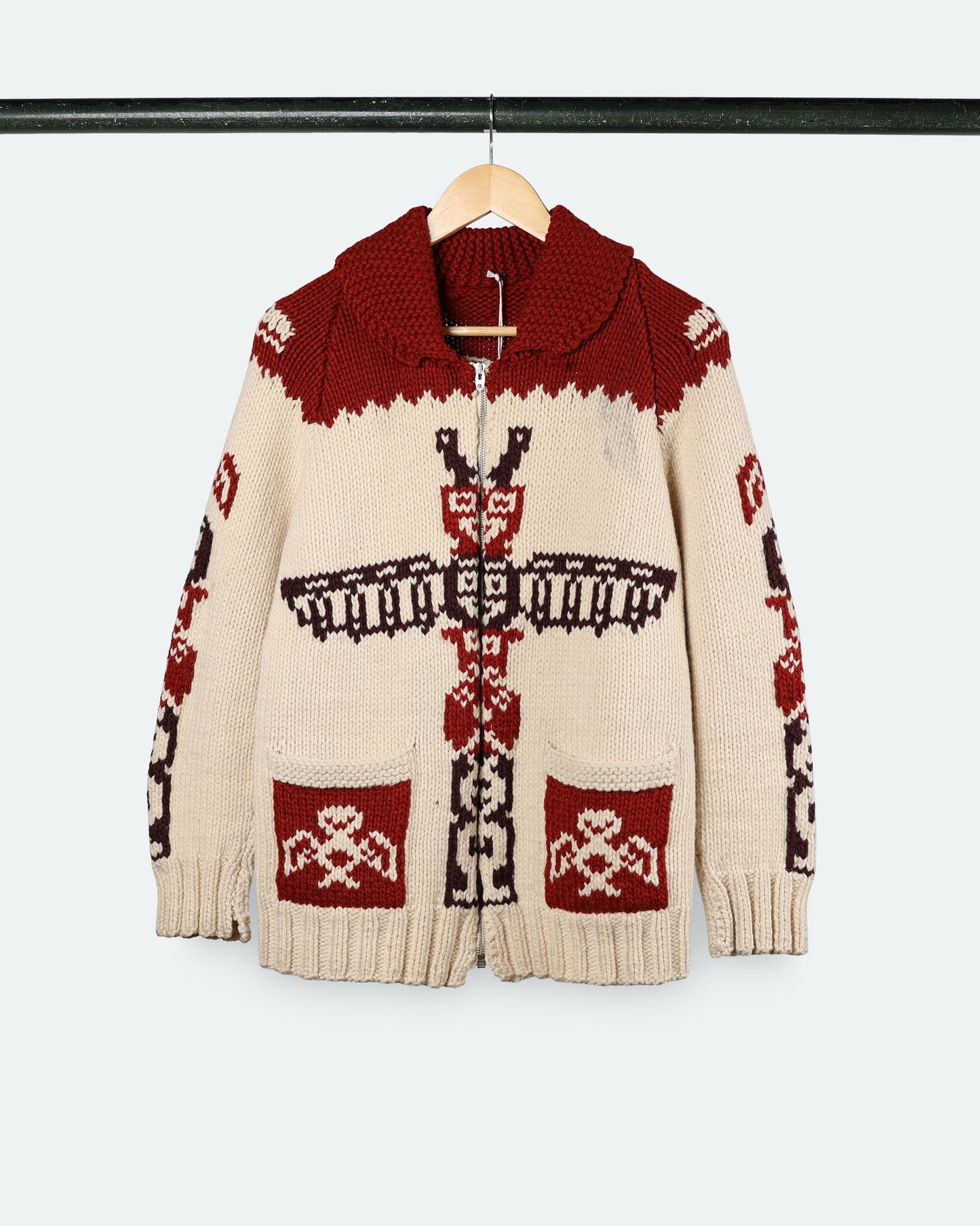 Vintage Native-Style Cowichan Sweater