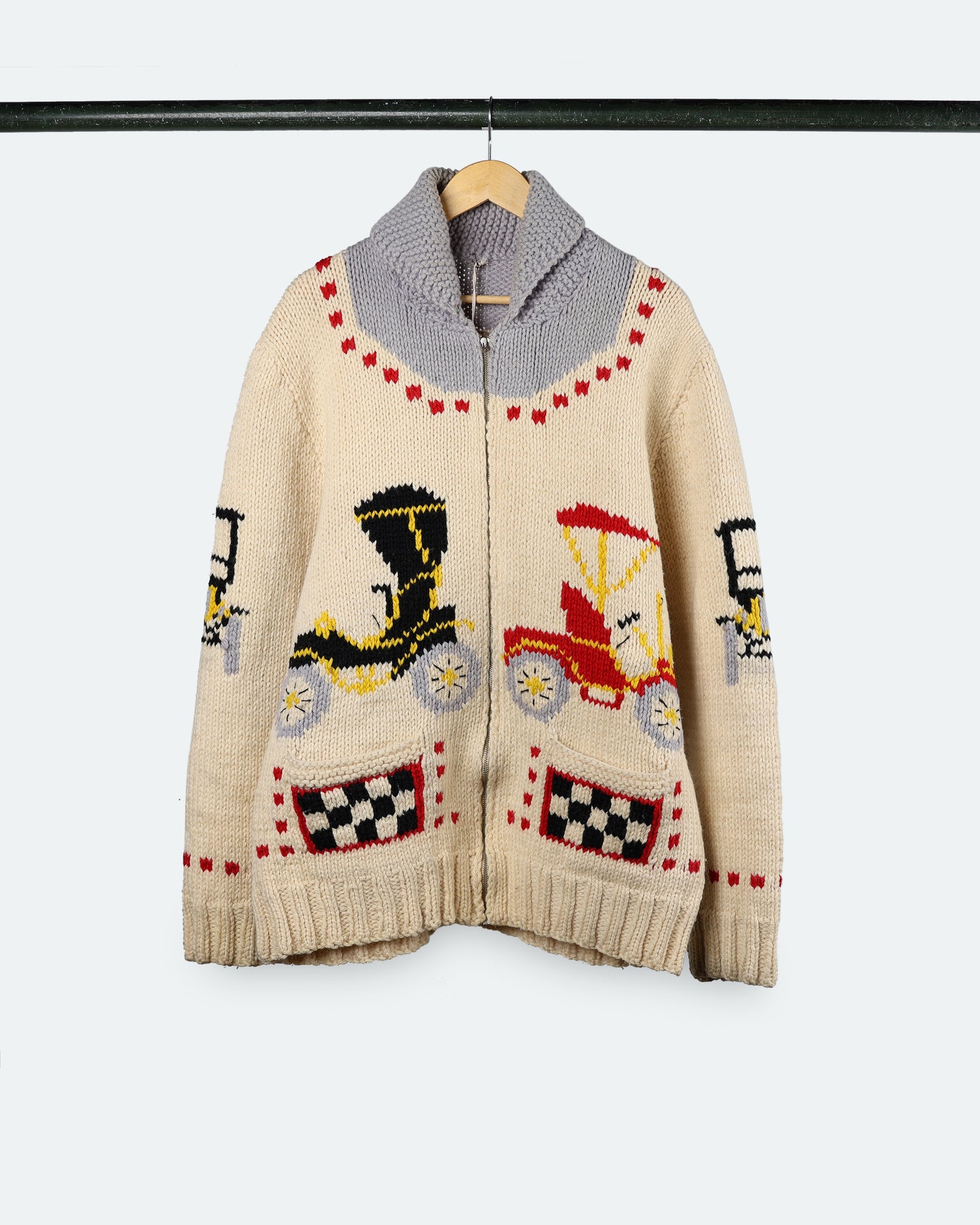 Vintage Cars Cowichan Sweater