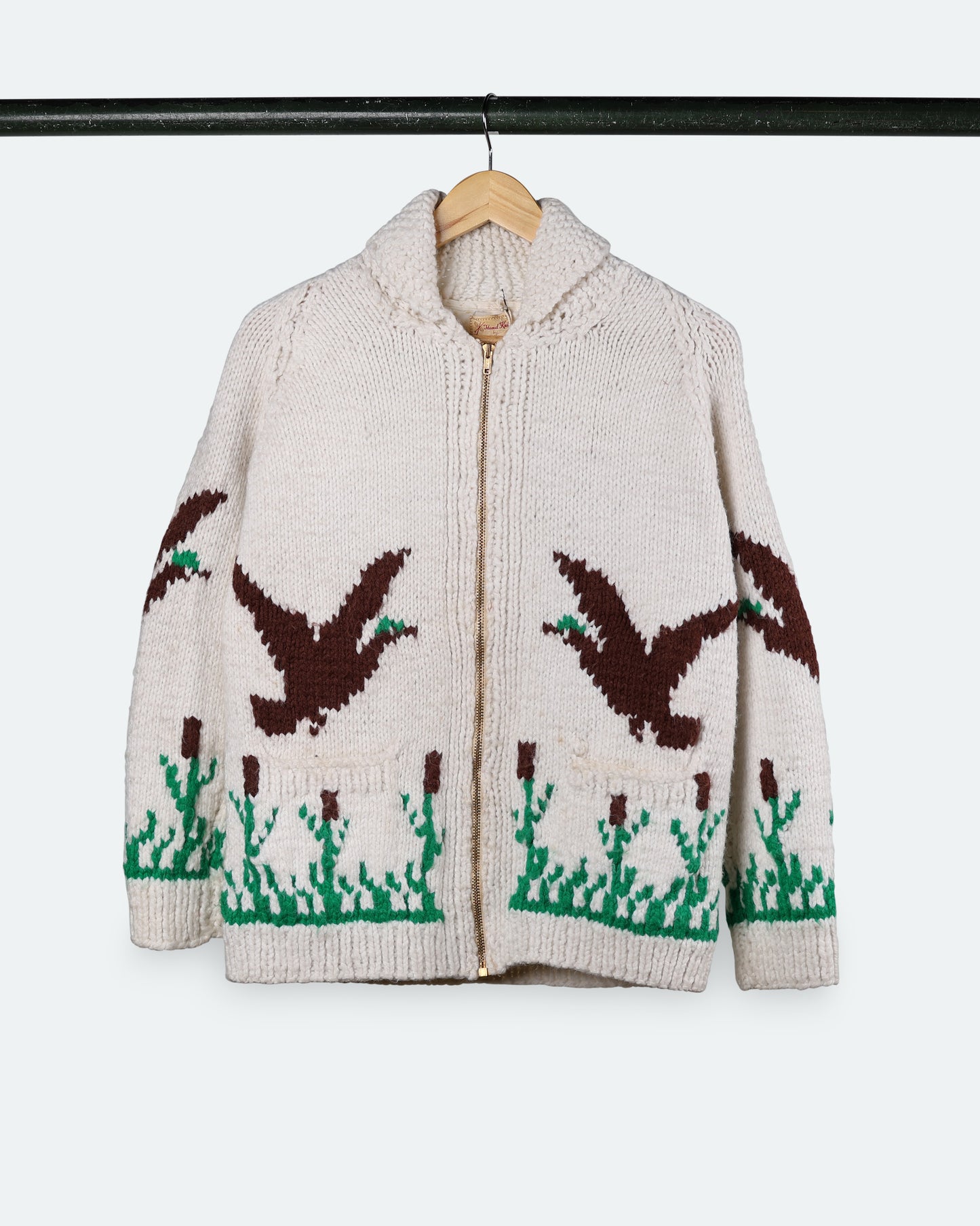 Vintage Hand Knit Ducks Sweater