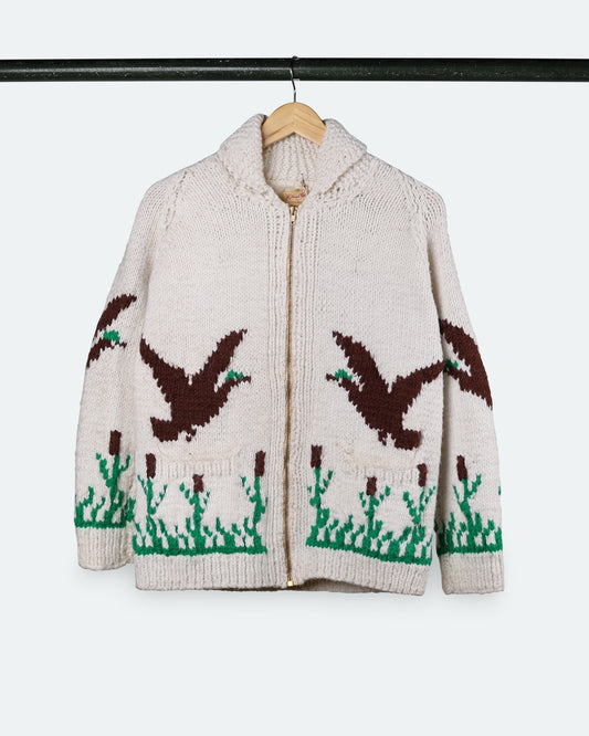 Vintage Hand Knit Ducks Sweater