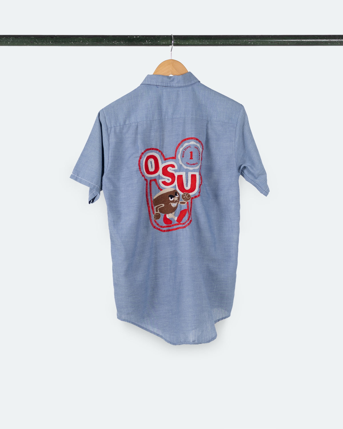 80s Ohio State Embroidered Chambray Shirt