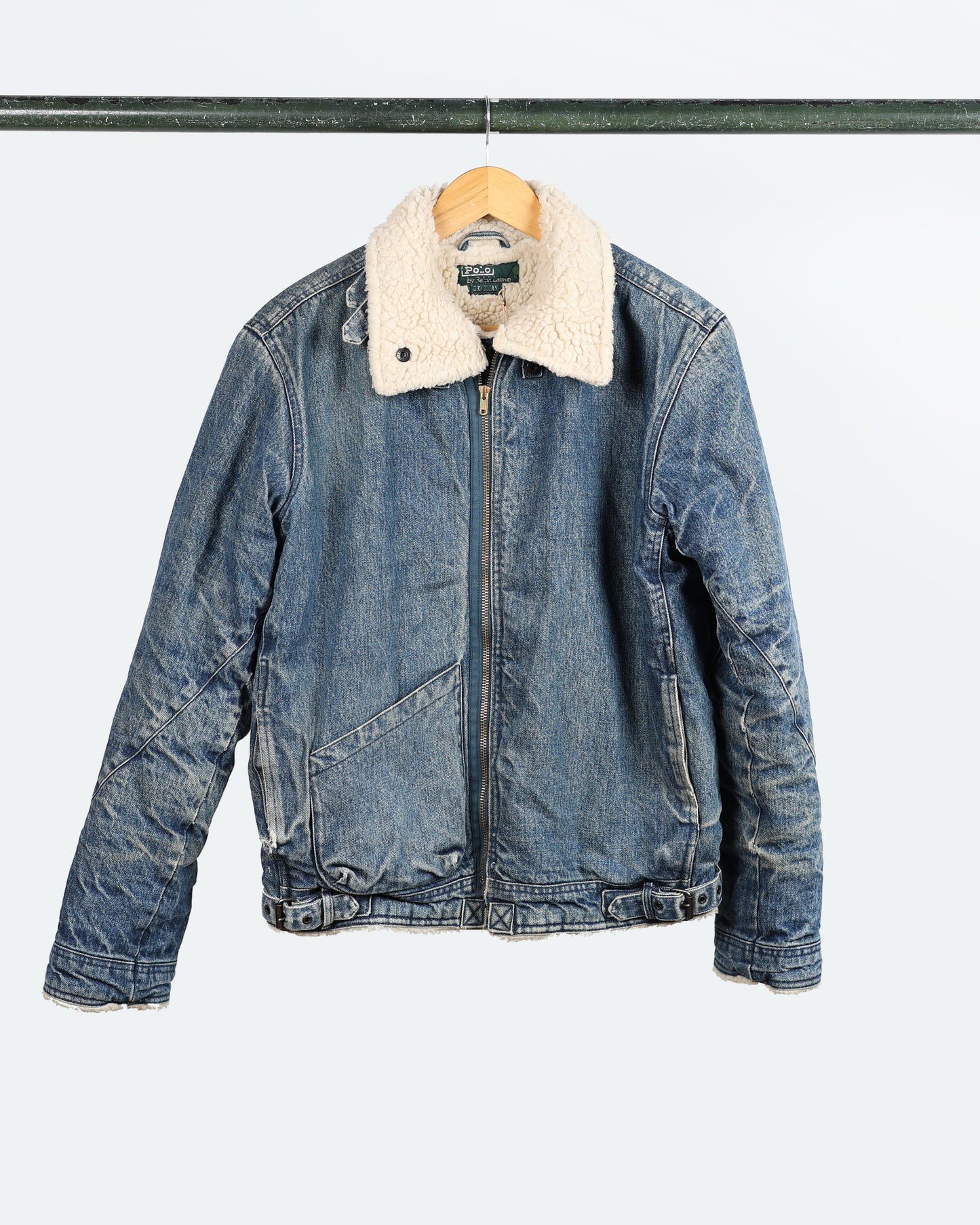 80s Polo Shearling Denim Jacket