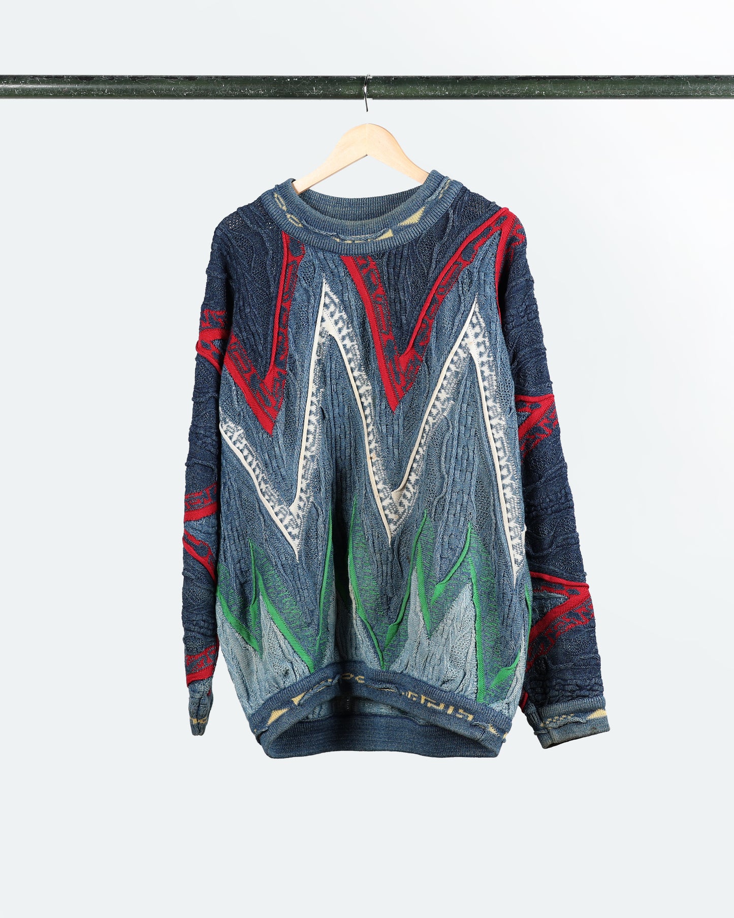 90s Coogi Blues Textured Knit