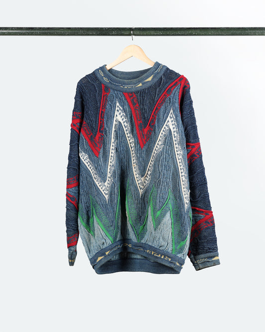 90s Coogi Blues Textured Knit