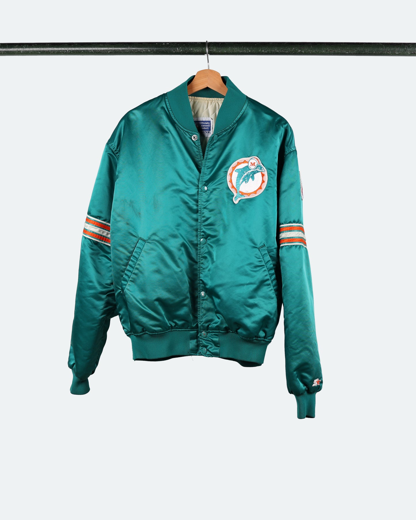 80s Miami Dolphins Satin Starter Jacket