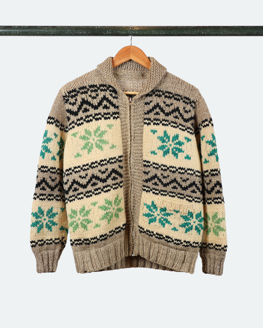 60s Snowflake Cowichan Sweater
