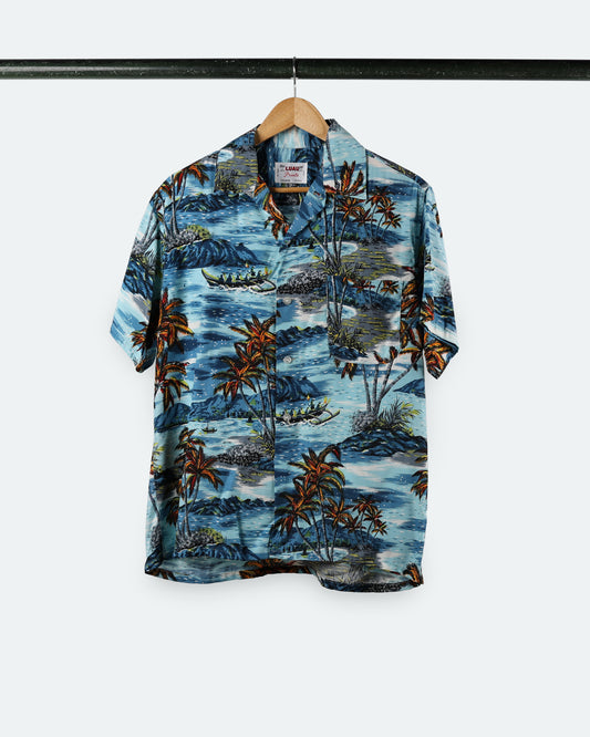 Vintage Luau Prints Aloha Shirt