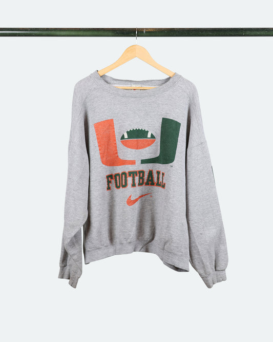 90s Nike Miami Football Crewneck