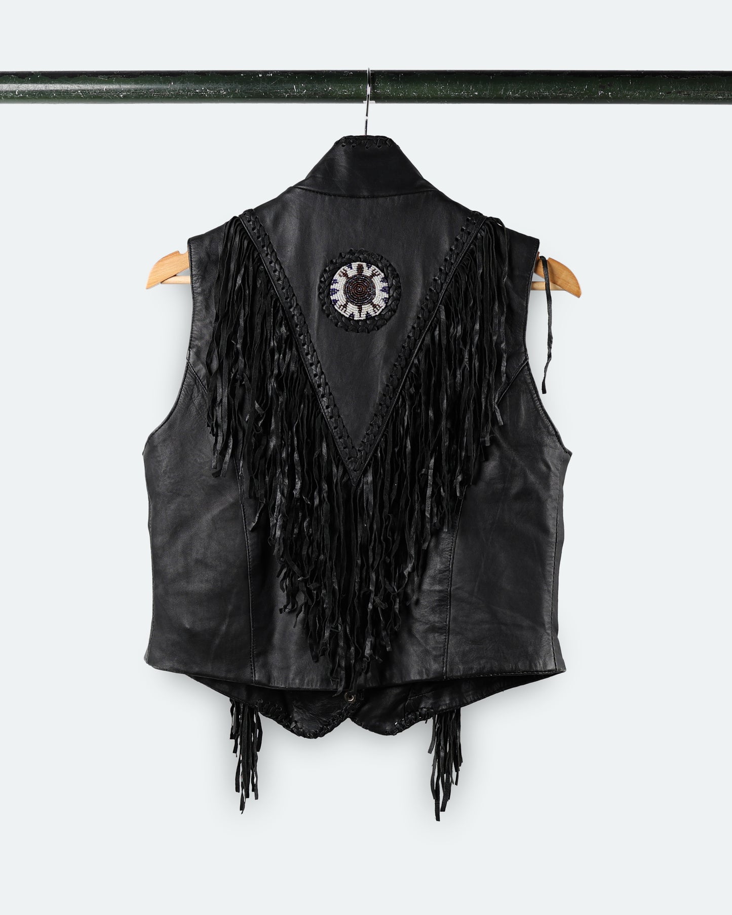 90s Hot Leathers Bone Vest