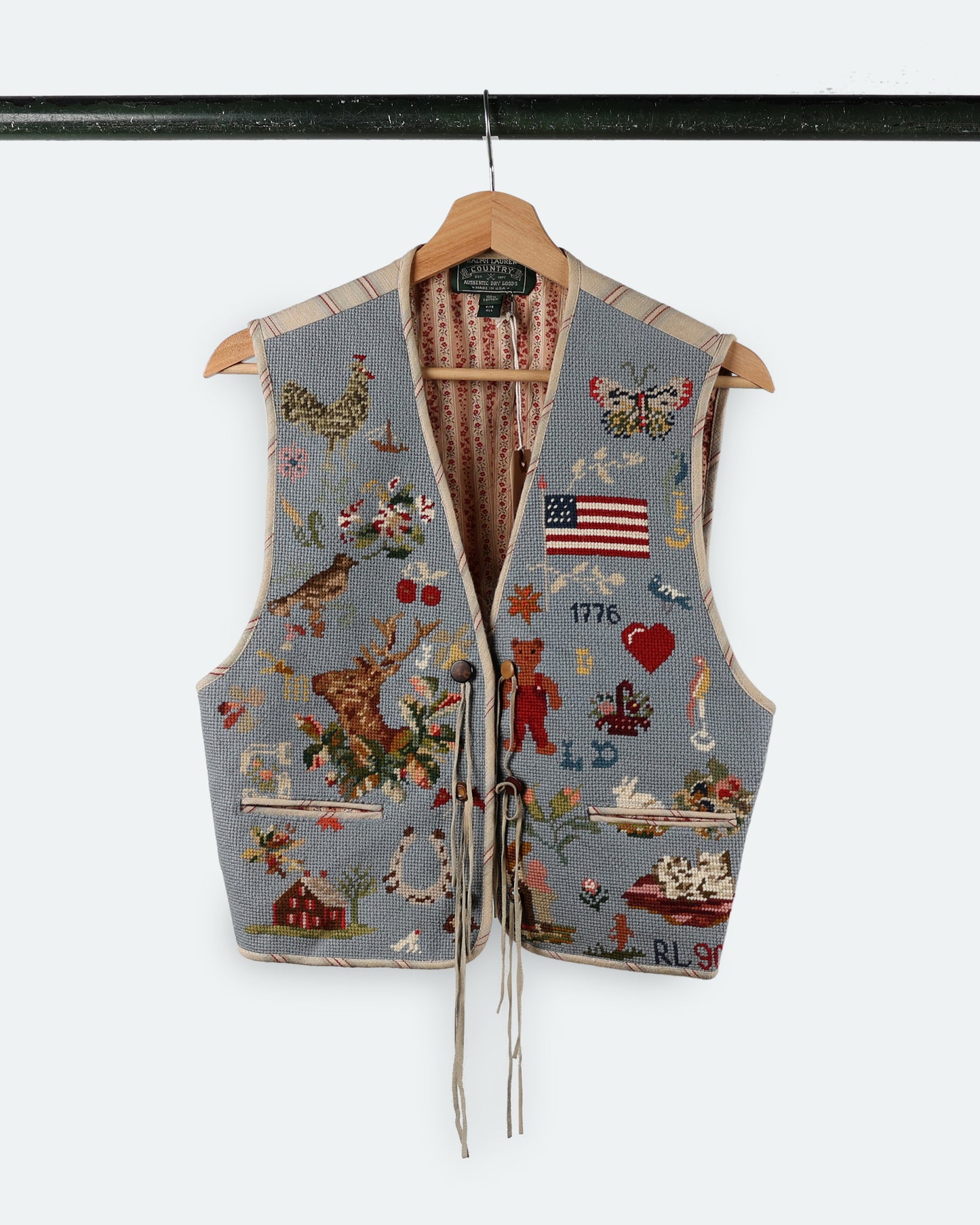 90s Ralph Lauren Country Crotchet Vest