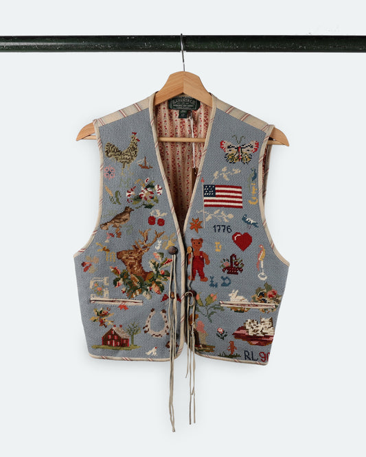 90s Ralph Lauren Country Crotchet Vest