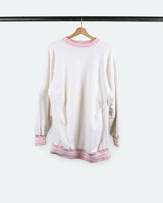 90s Champion Reverse Weave *White Pink