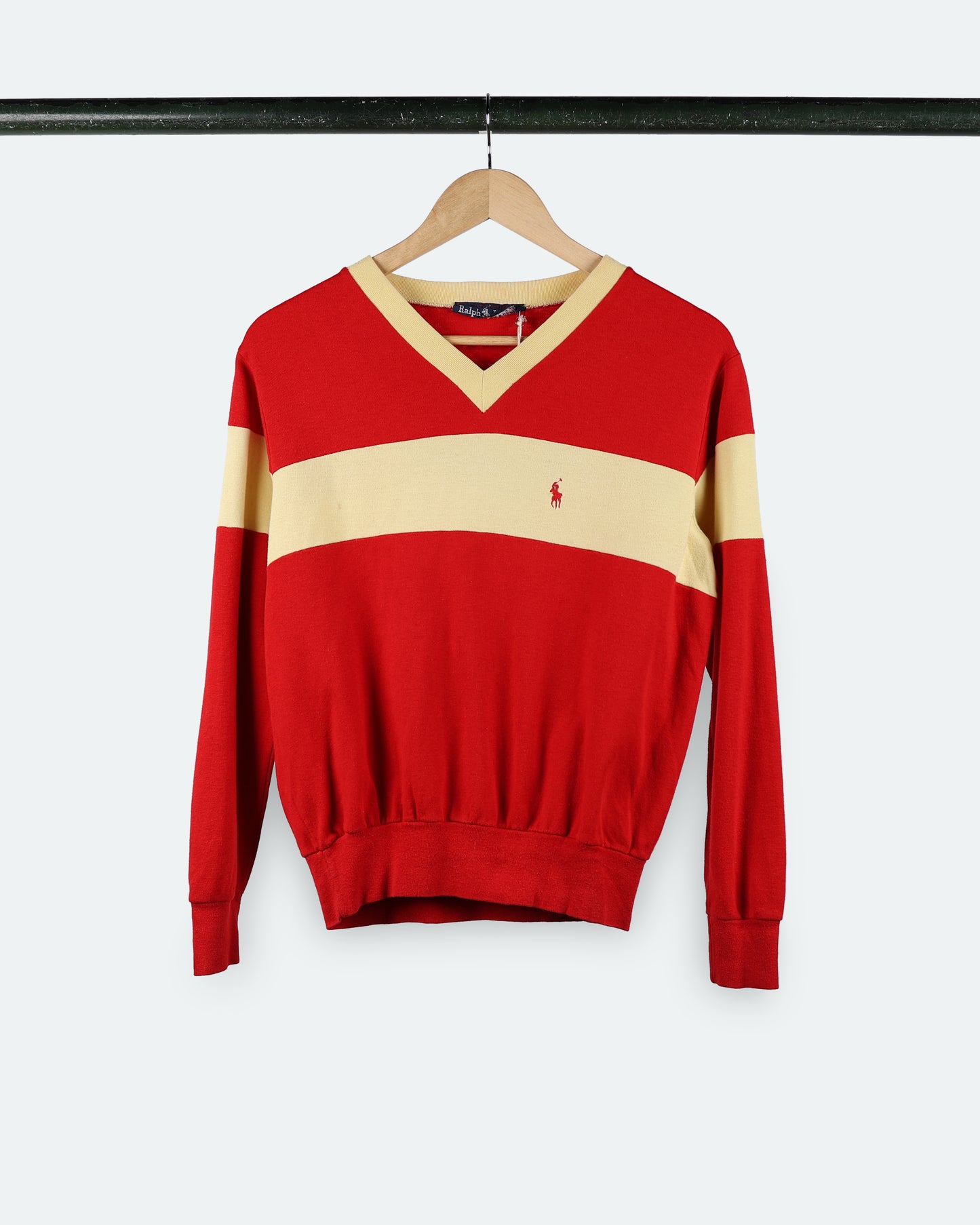 90s R.L. V-Neck Striped Shirt