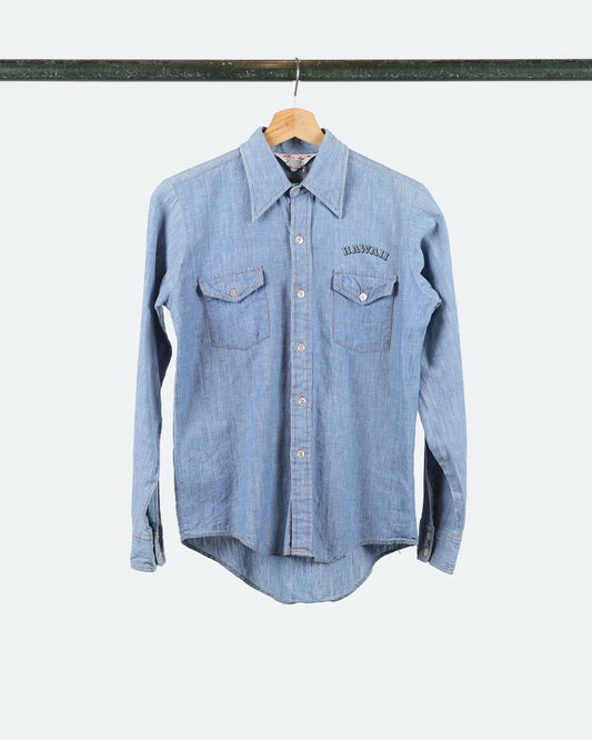 70s Hawaii Denim Shirt