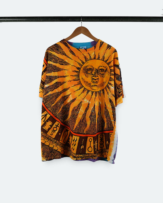 Vintage Sun/Moon AOP *Liquid Blue
