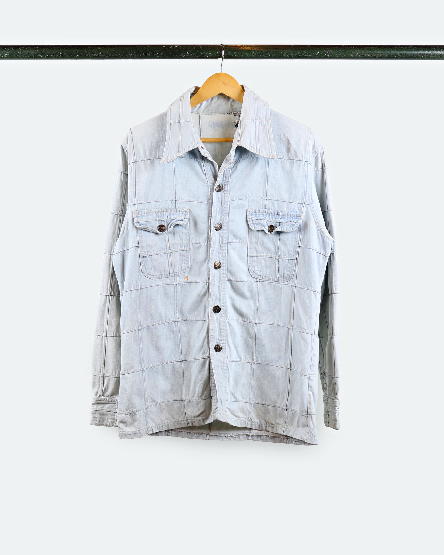 Vintage Denim Patchwork Shirt