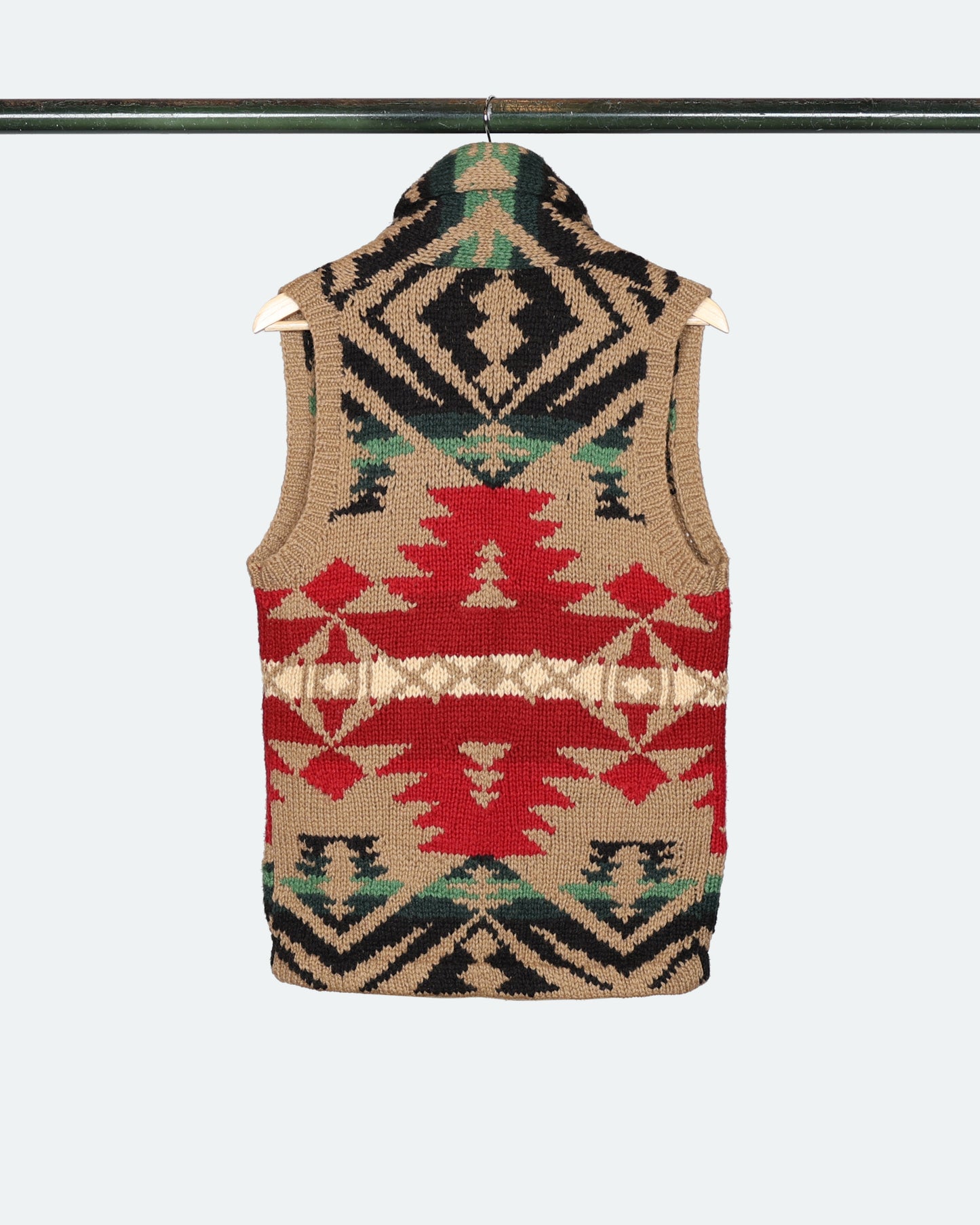 90s Polo Hand-Knit Wool Vest
