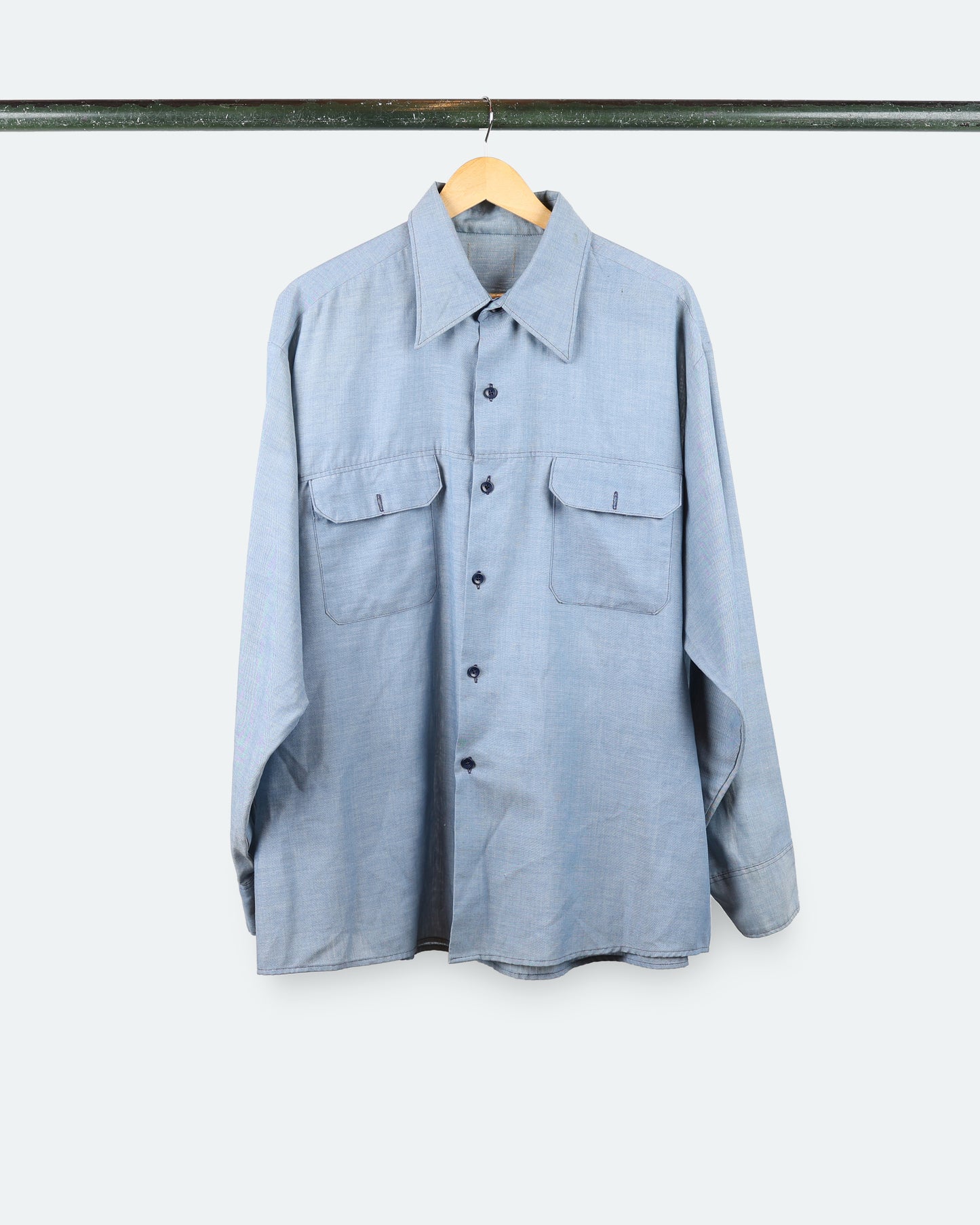 Vintage Chambray Utility Work Shirt