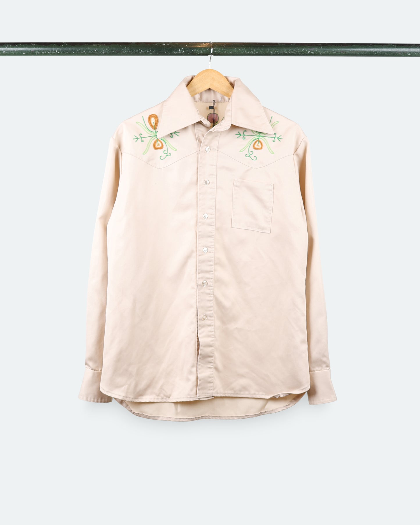 Vtg Western Embroidered Shirt
