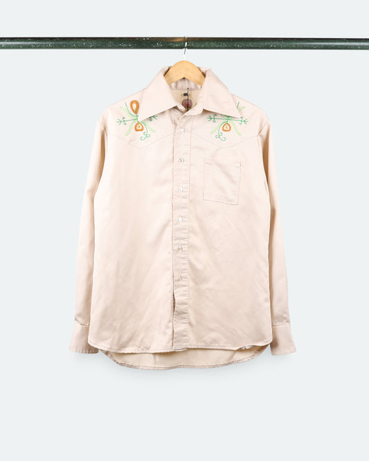 Vtg Western Embroidered Shirt