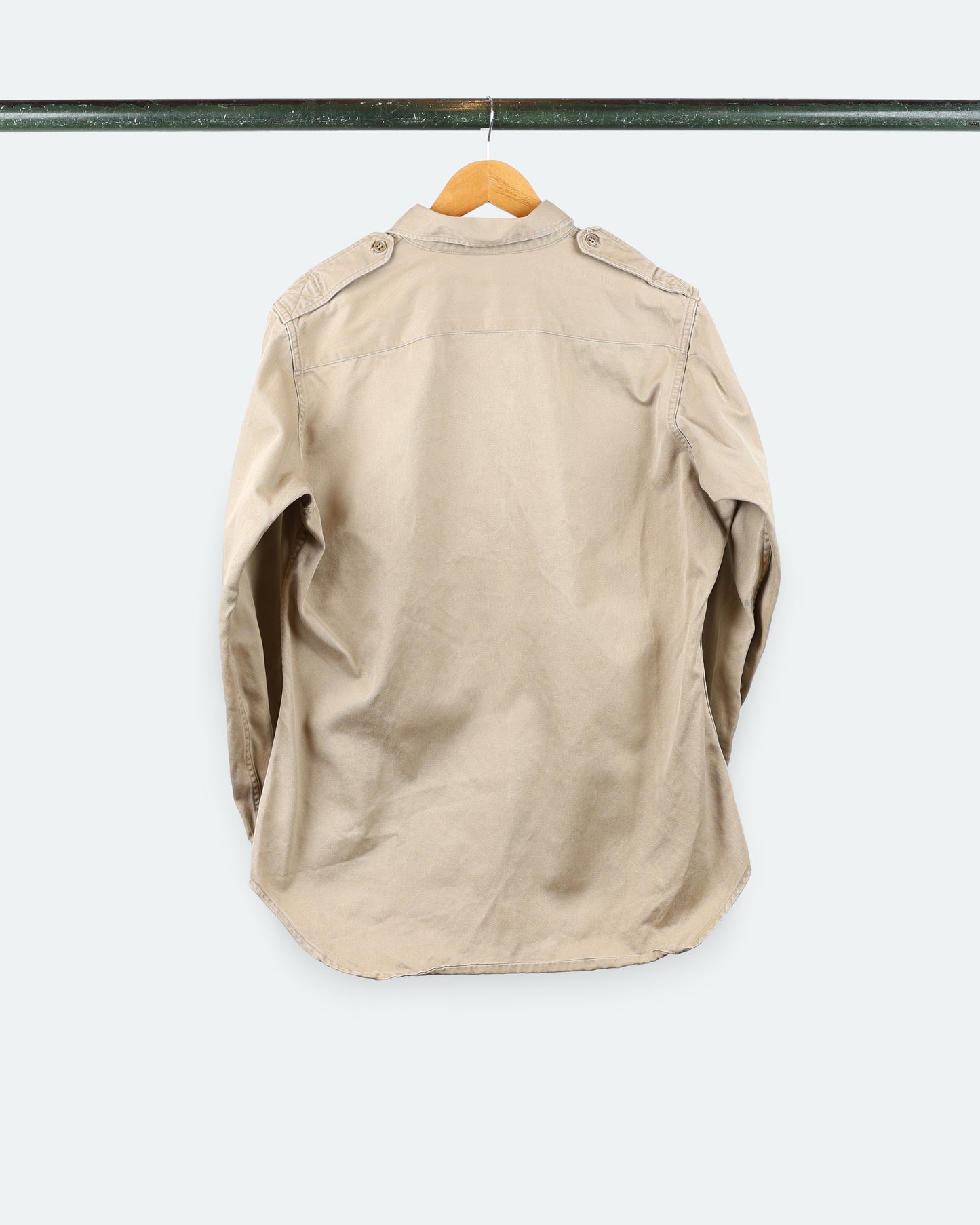 Vtg Khaki Military Shirt